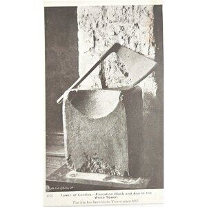 Tower Of London Execution Block & Axe in the White Tower Postcard Gale & Polden